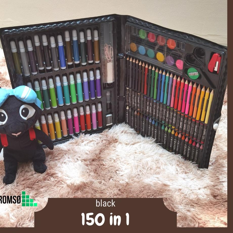 

(PROMO N7R41) Alat Gambar & Lukis / Crayon, Spidol, Pensil Warna, Cat Set (Pilihan: 150 in 1 / 208 in 1) Lengkap ✣