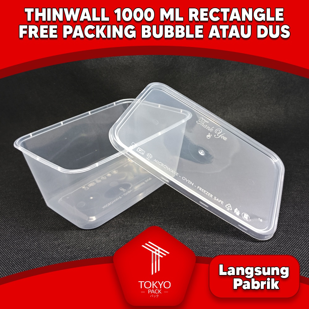 KOTAK MAKAN RECTANGLE 1000ML