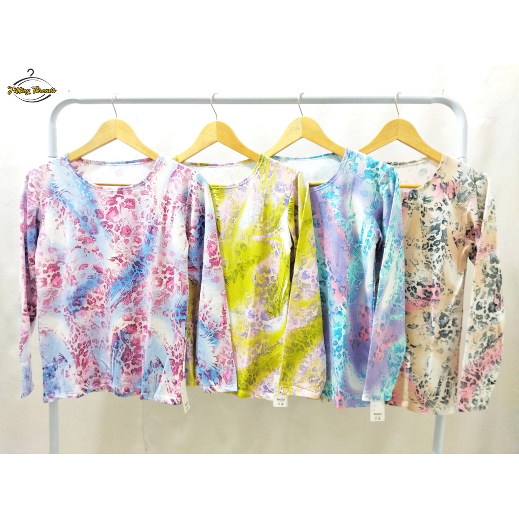 Kaos Wanita Lengan Panjang Tie Dye / Atasan Remaja Cewek TIEDYE / Blouse Lengan Panjang Tie Dye Abstrak / Tie dye t shirt