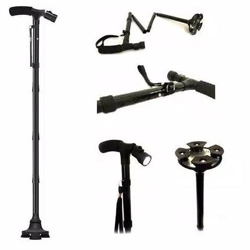 kios.phoebe - Tongkat Jalan Orang Tua Lampu LED Bisa Lipat Trusty Cane Original