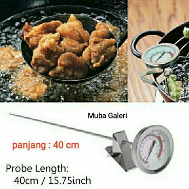 THERMOMETER MEKANIK ALAT UKUR SUHU PANAS KOPI-SUSU-MINYAK GORENG PANAS DLL