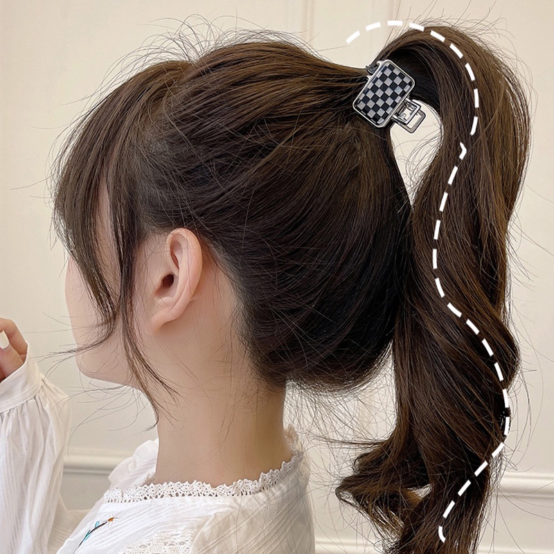 Jepit Rambut Ponytail Bentuk Geometris Bahan Logam Untuk Anak Perempuan