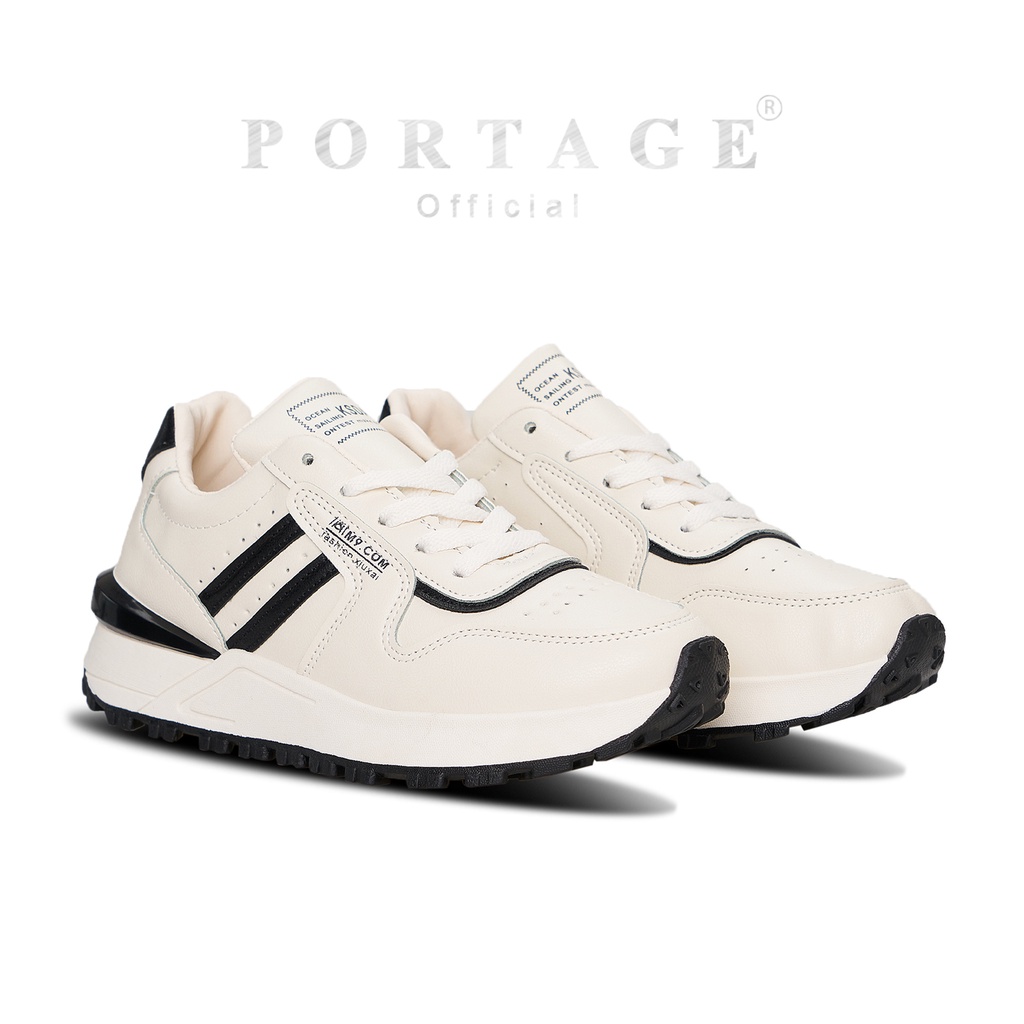 PORTAGE Jennie Sepatu Sneakers Wanita PSO 149-list black