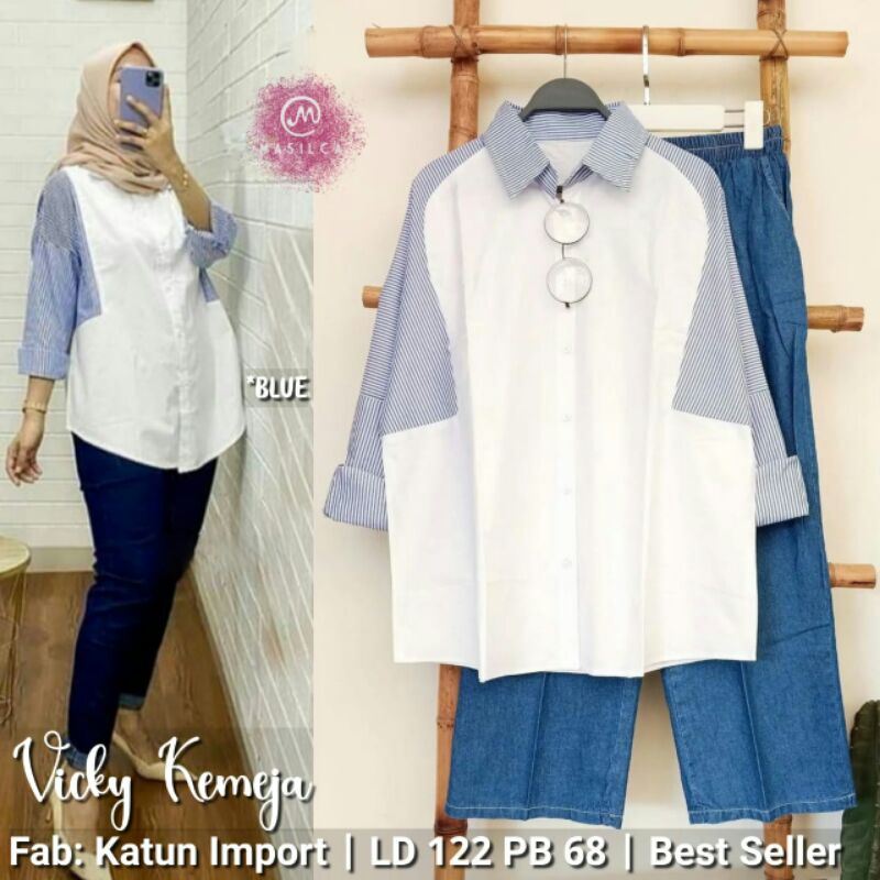 blouse-vicky kemeja by masilca