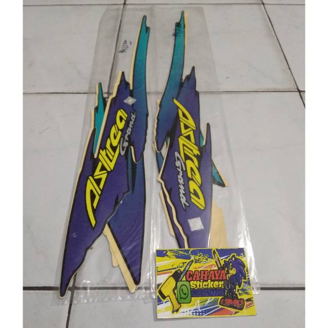 Striping Lis Sticker Honda Astrea Grand Standar Tahun 1994 Warna Biru