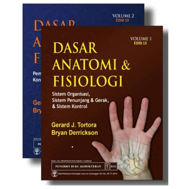 Paket Buku Anfis ORIGINAL - Buku Dasar Anatomi & Fisiologi Volume 1 & 2 Edisi 13 Gerard Tortora & Br