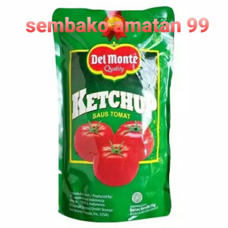 Delmonte Saus Tomat 1kg Pouch / Del Monte Saus Tomat Delmonte Pouch 1kg Kemasan Refill - Del Monte K