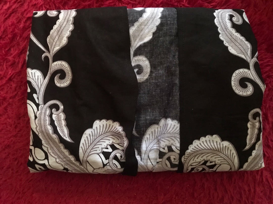 Ada Jumbo Outer Alika Fashion Batik Wanita Panjang Muslim Modern Motif Hitam Premium Exclusive