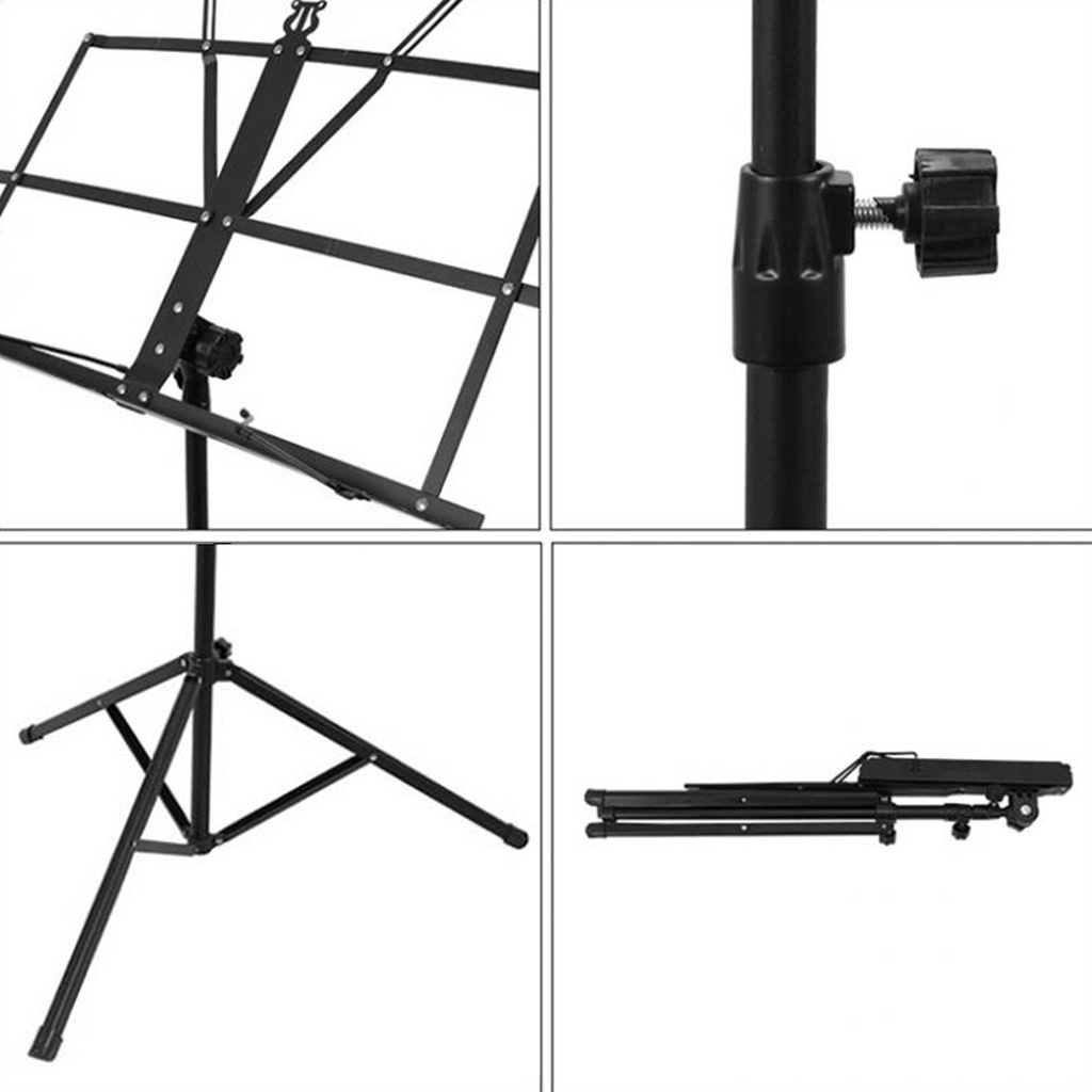 【60-130cm】Tripod Stand Partitur Sheet/Tempat Dudukan Buku Lirik Lagu/Stand Book Musik/Stand Book Tripod