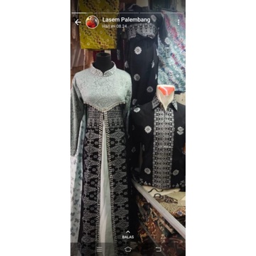couple gamis kombinasi brokat
