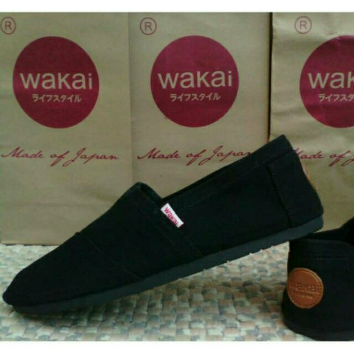 ( SUPER MURAH ) SEPATU WAKAI FULL BLACK PRIA / WANITA-4