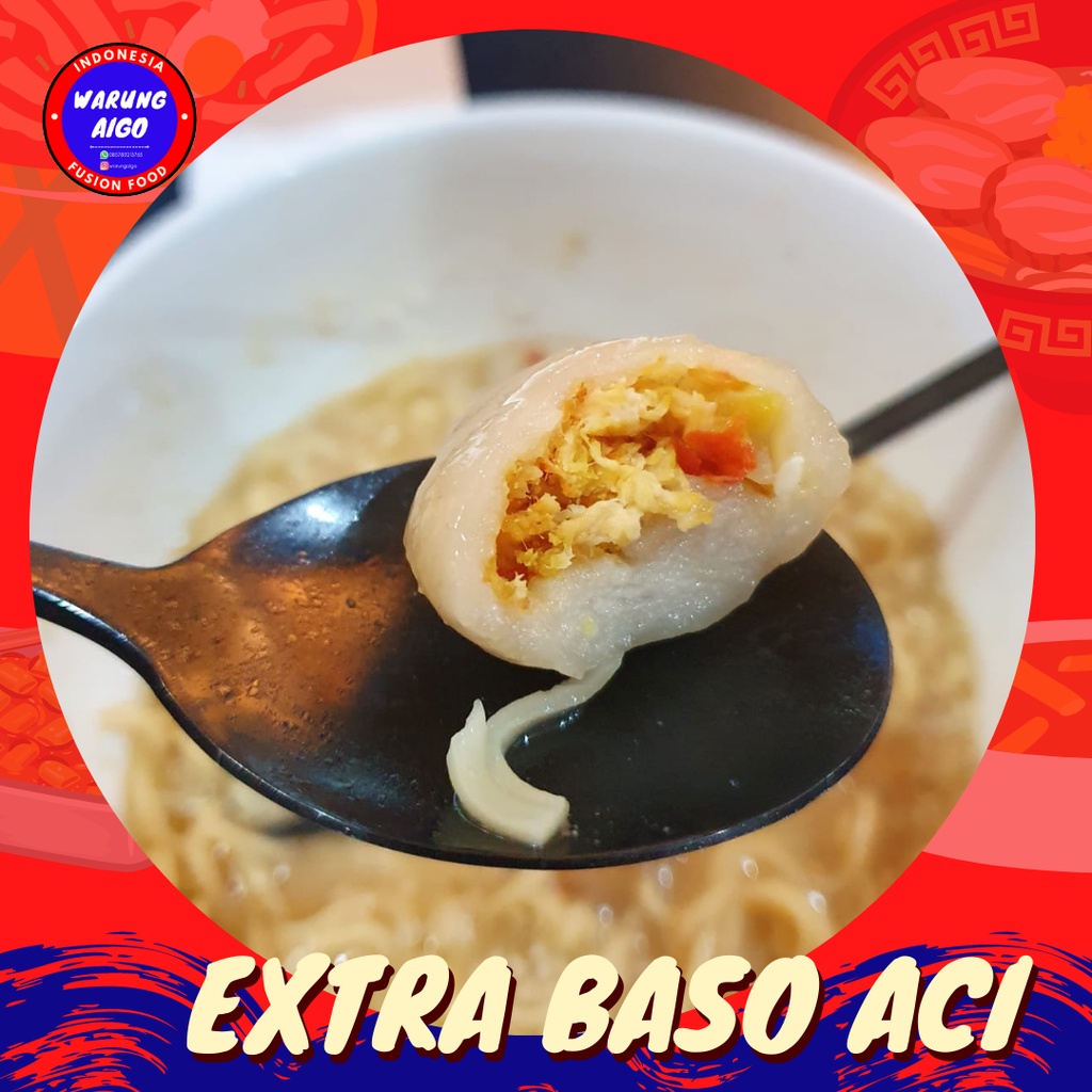 

EXTRA BASO ACI ISI AYAM PEDAS 5 PCS BY WARUNGAIGO / TOPPING RAMEN BASO ACI