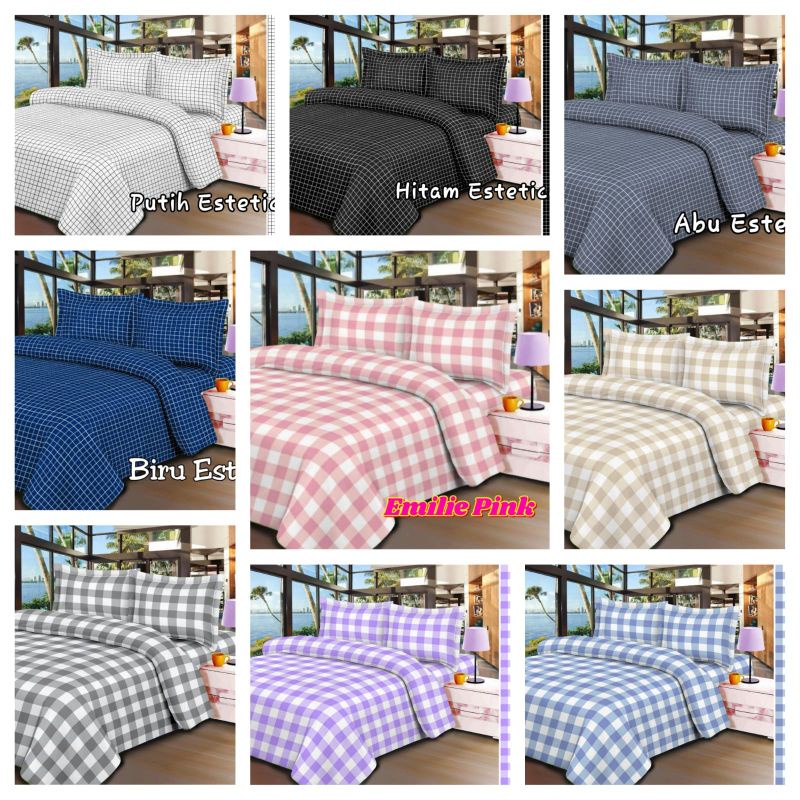 bedcover set kotak aesthetic