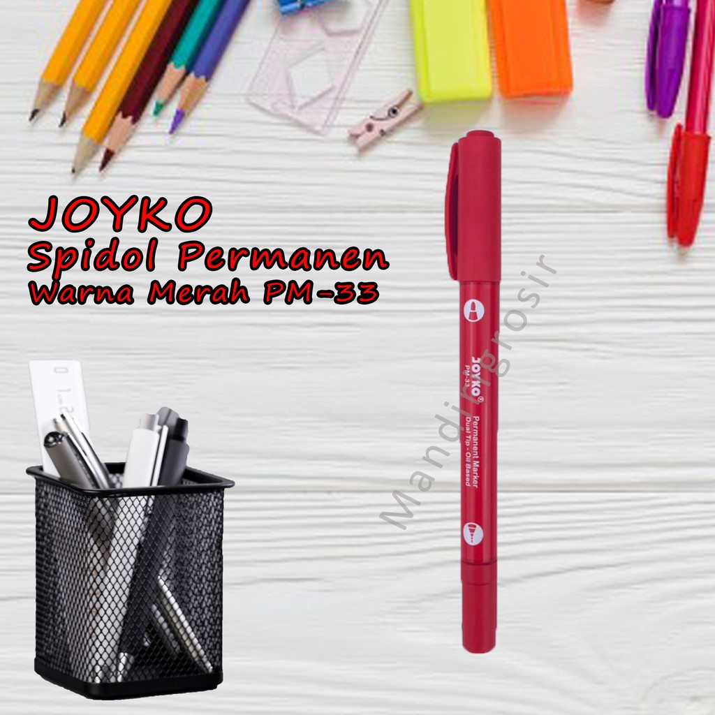 Spidol Permanen *Joyko * Warna Merah * PM-33