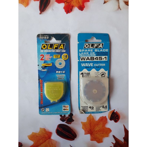 

Sale OLFA Rotary Cutter RB18 Wave Cutter WAB45 Refill isi Ulang Olfa