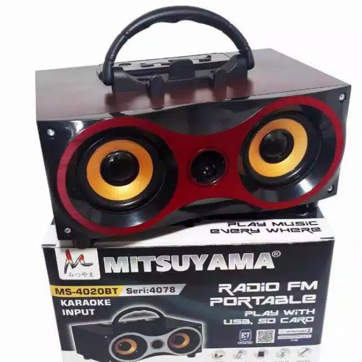 COD SPEAKER BLUETOOTH PROTABLE MITSUYAMA X-BASS MS-4020 SERI MS-4078 RADIO FM PROTABLE PLAYER WITH USB, SD CARD / SPEAKER SALON AKTIF X-BASS MITSUYAMA MS-4078 / SPEAKER X-BASS MS-4078