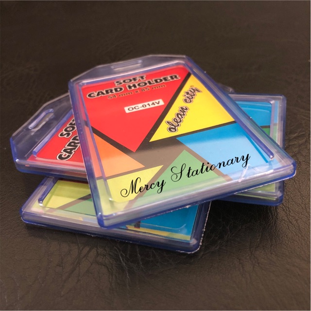 

5 Pc - Casing ID Card Karet - Soft Card Case 54x85 mm - Keplek Tegak ID Soft Card 85x54 mm