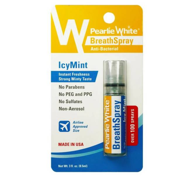 Breath Spray Pearlie White Spray Antiseptik Mulut