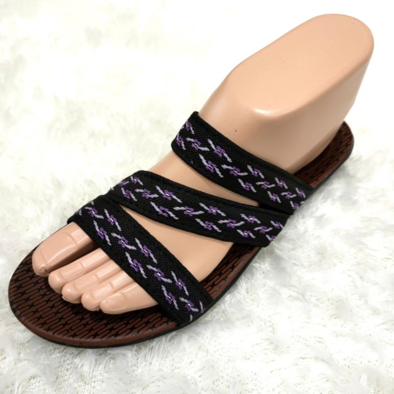 Sandal wanita terbaru... sandal fashion keren ban 3 silang motif kerlip. Felonie