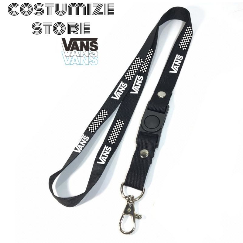 

lanyard VANS OFF THE WALL gantungan kunci / tali lanyard gantungan leher id card name tag kartu nama / pods