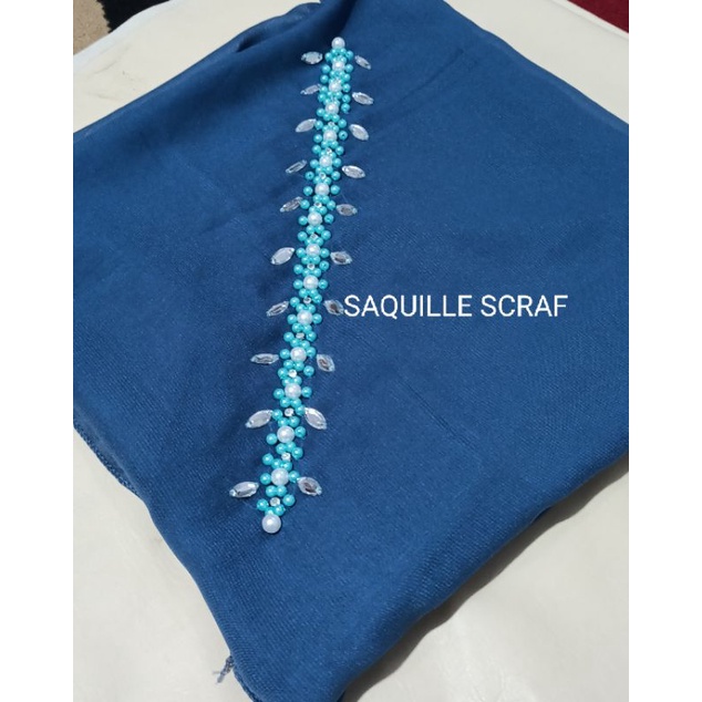 segiempat bella square payet mutiara permata/jilbab segiempat bella square bando payet/hijab bella-DENIM