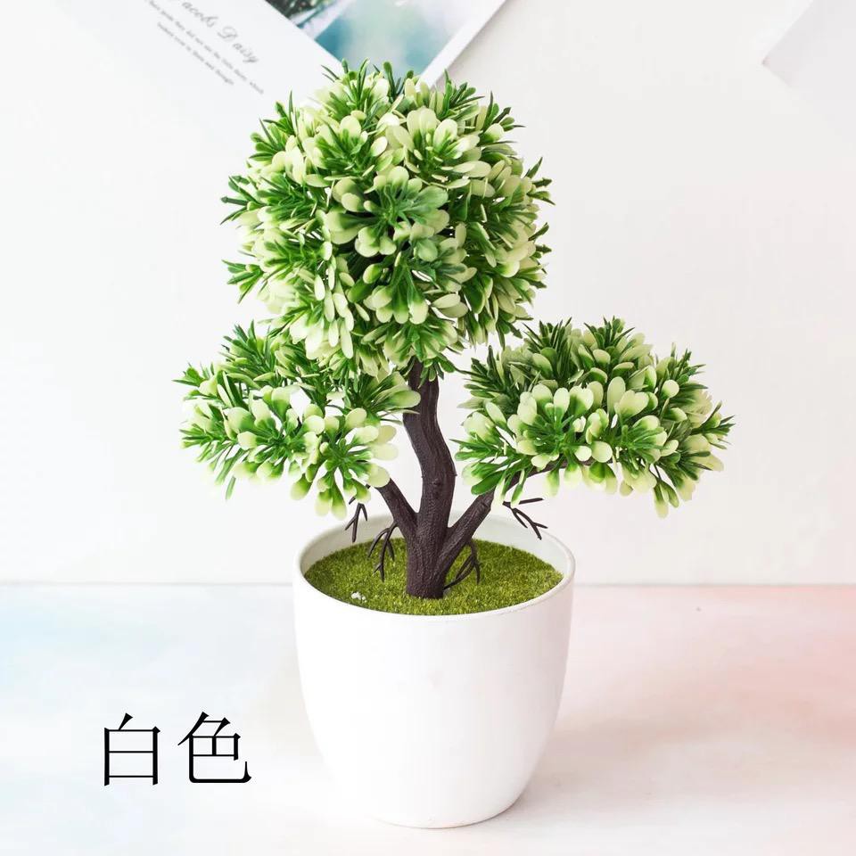 [BAYAR DITEMPAT] Tanaman Pohon Mini Buatan Bunga Plastik Bunga Import  P2044-PUTIH