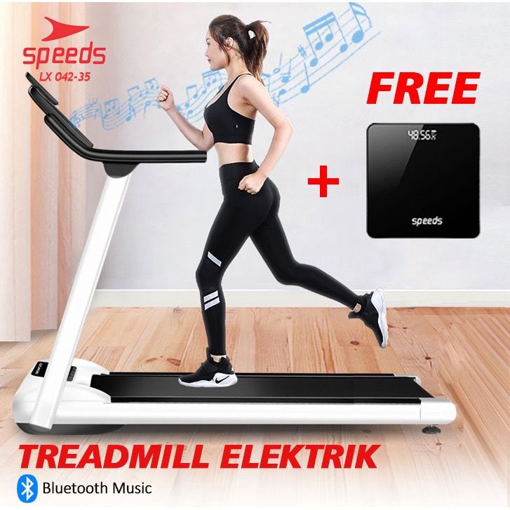 Treadmill Elektrik SPEEDS Alat Lari Fitness Latihan Gym Equipment Running Machine Multifungsi 042-35
