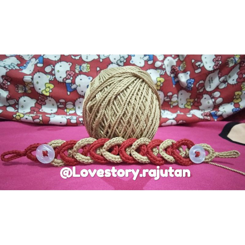 konektor hijab lucu/konektor masker/motif kepang/pengait hijab/pengait masker murah/rajut/lucu