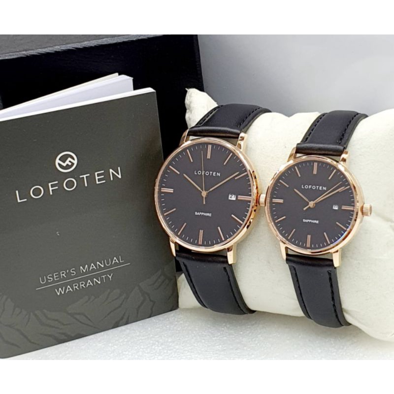 Jam Tangan Couple Original LOFOTEN  Kulit Mewah Bergaransi