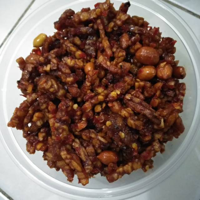 

Keringan tempe pedas manis