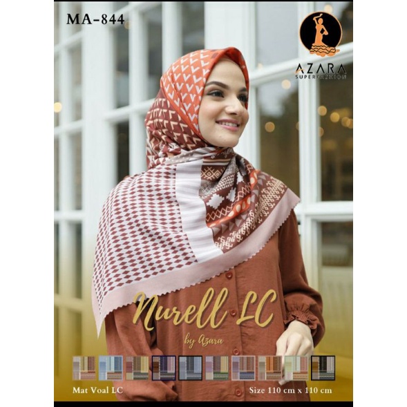 jilbab segi empat nurel LC azara motif