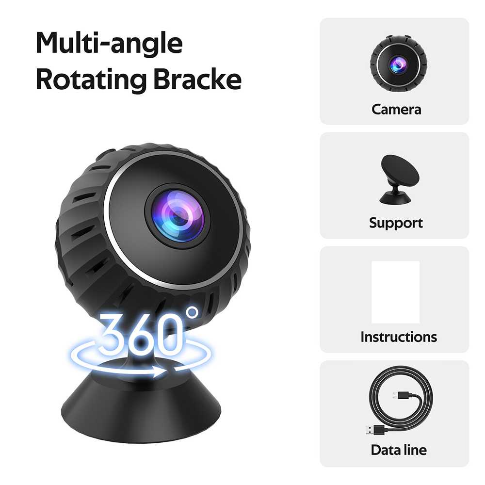 ZUIDID Mini WiFi IP Camera CCTV IR Sensor 1080P - X10