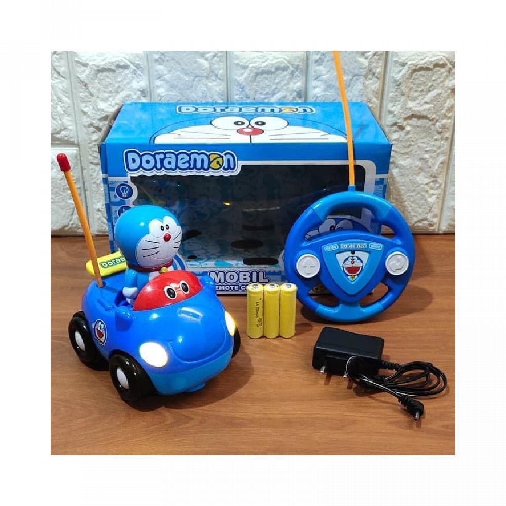 Mainan RC Car Doraemon Batre Cas - Mobil Remote Control Anak Edukatif