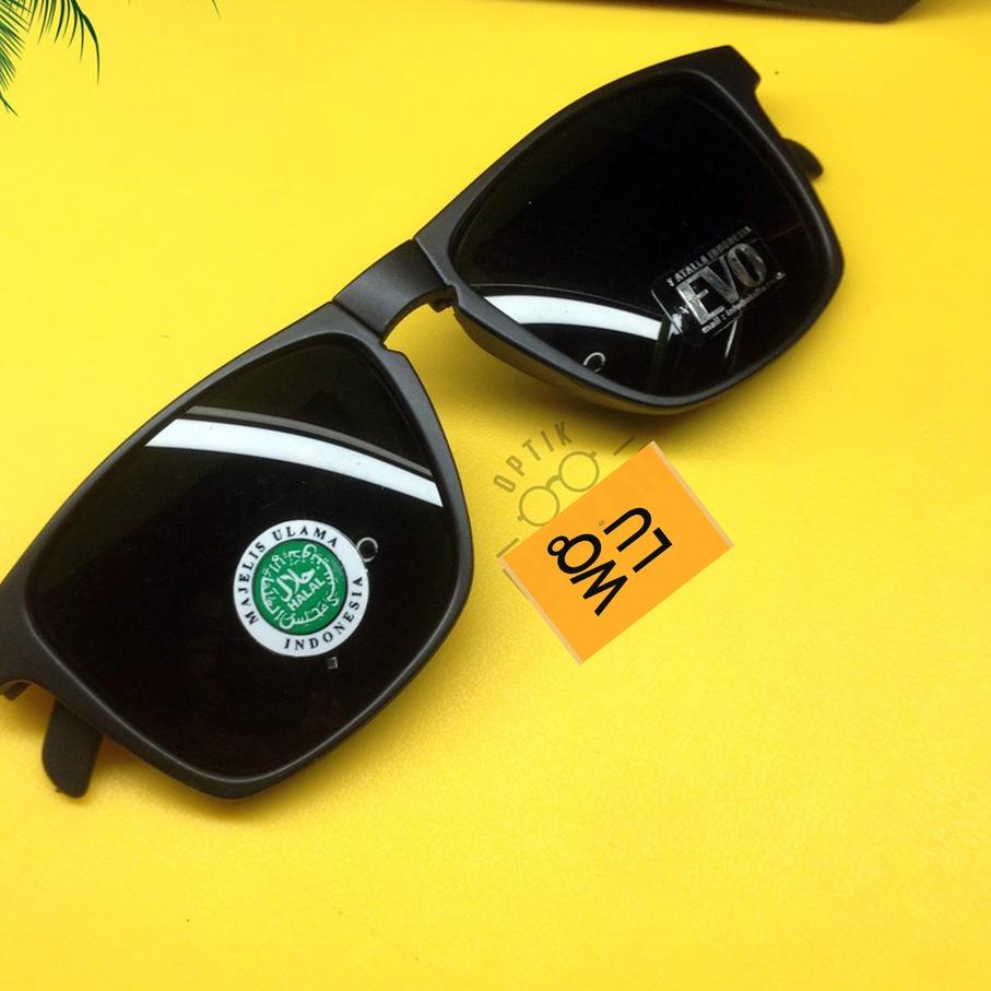 ✨Trend✔️ Kacamata Hitam Polarized - Kacamata Kotak Hitam Cowok Keren - Kacamata Lipat Pria Wanita Fr