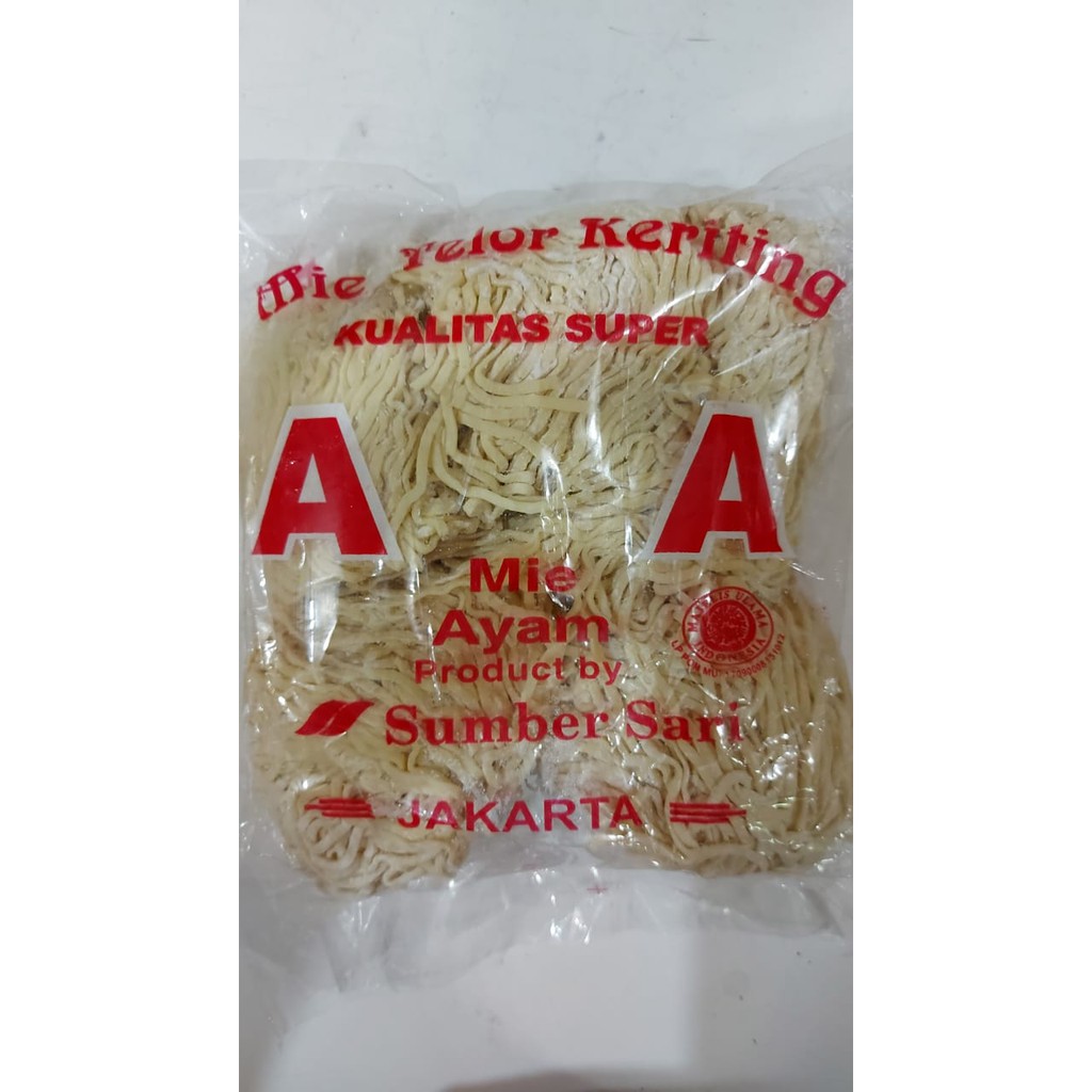 

Mie Telur Keriting ( Mie Ayam ) Kualiatas Super Merk AA / 1 Pack