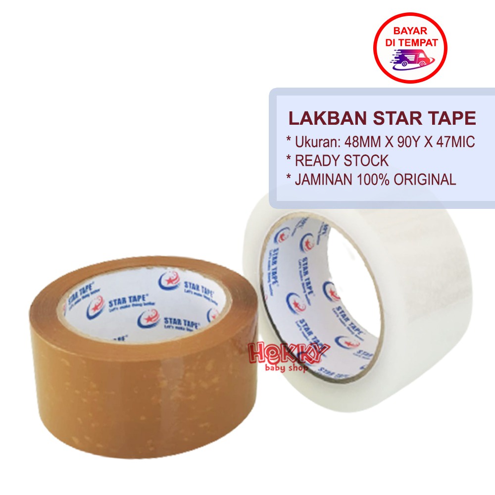 Lakban OPP Premier / Star Tape 48mm 90 yard Isolasi Besar Selotip Murah