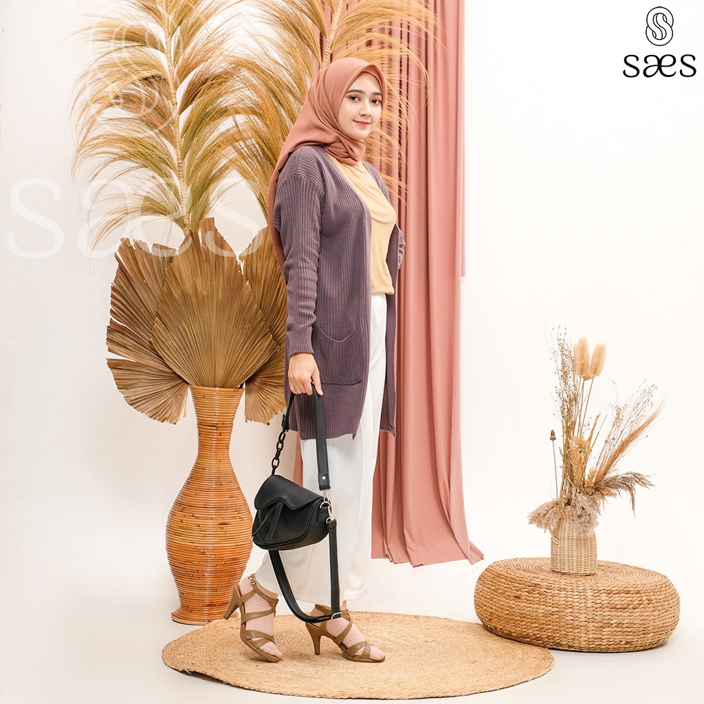 SAES Quince Saddle Bag Kulit Vintage Handbag Shoulderbag Tas Selempang &amp; Bahu Hitam Saes shop 003