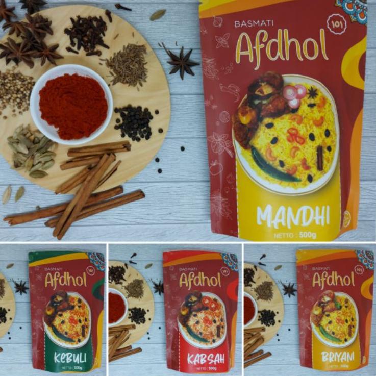 

11.11MALL paket basmati dan bumbu instant plus bumbu mandhi briyani kabsah kebuli