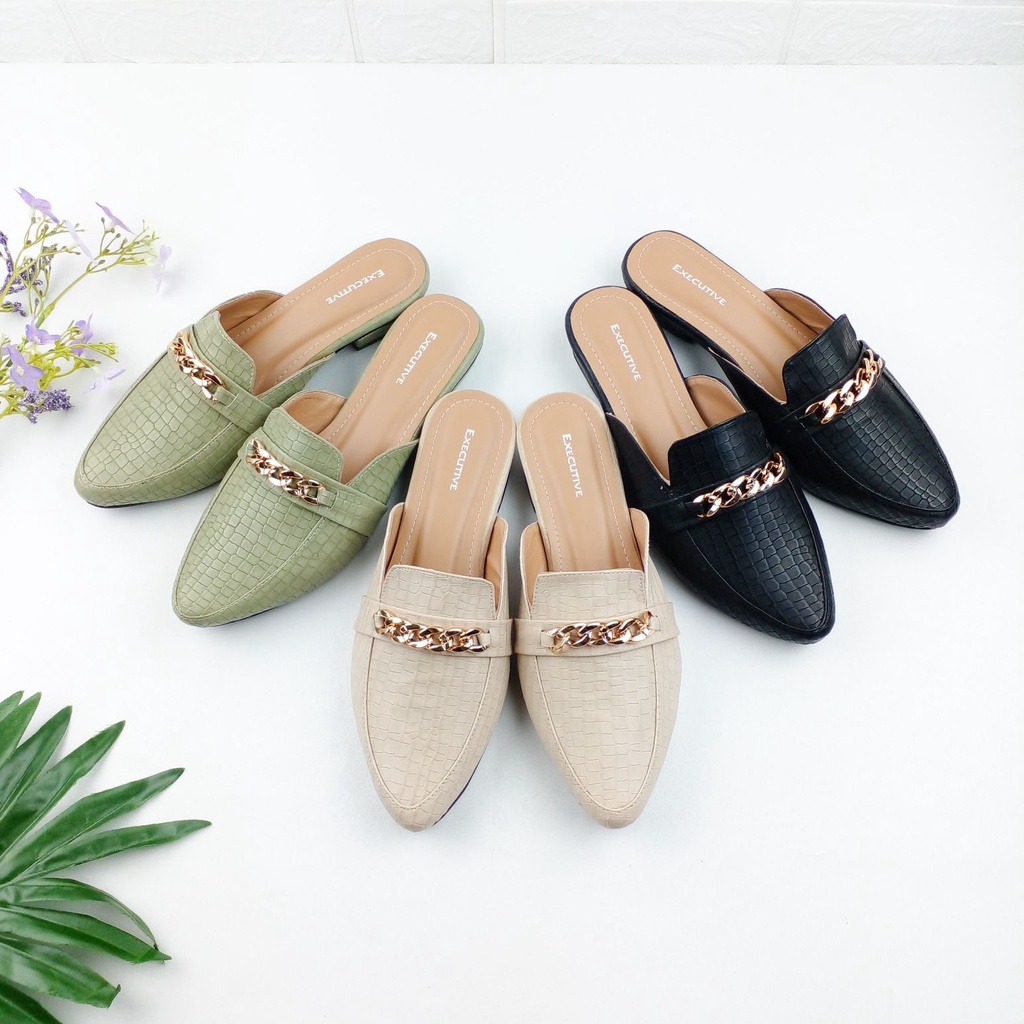 PROMO EXECUTIVE - Grace Slip On Mules Wanita 2 cm