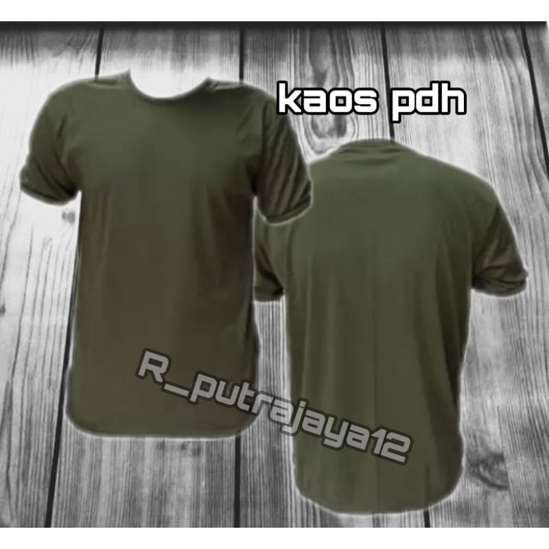 Kaos pendek hijau polos / kaos pdl/pdh/TNI/army daleman lapangan tactical outdoor