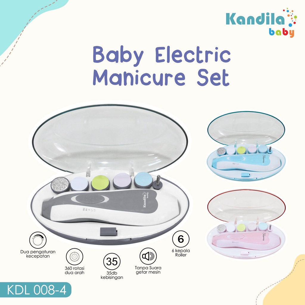 Kandila Baby Gunting Kuku bayi Elektrik Nail Manicure Set electric KDL 008-4