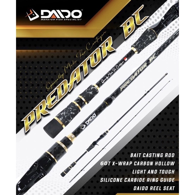 Joran daido predator spin dan baitcasting FREE PACK PIPA