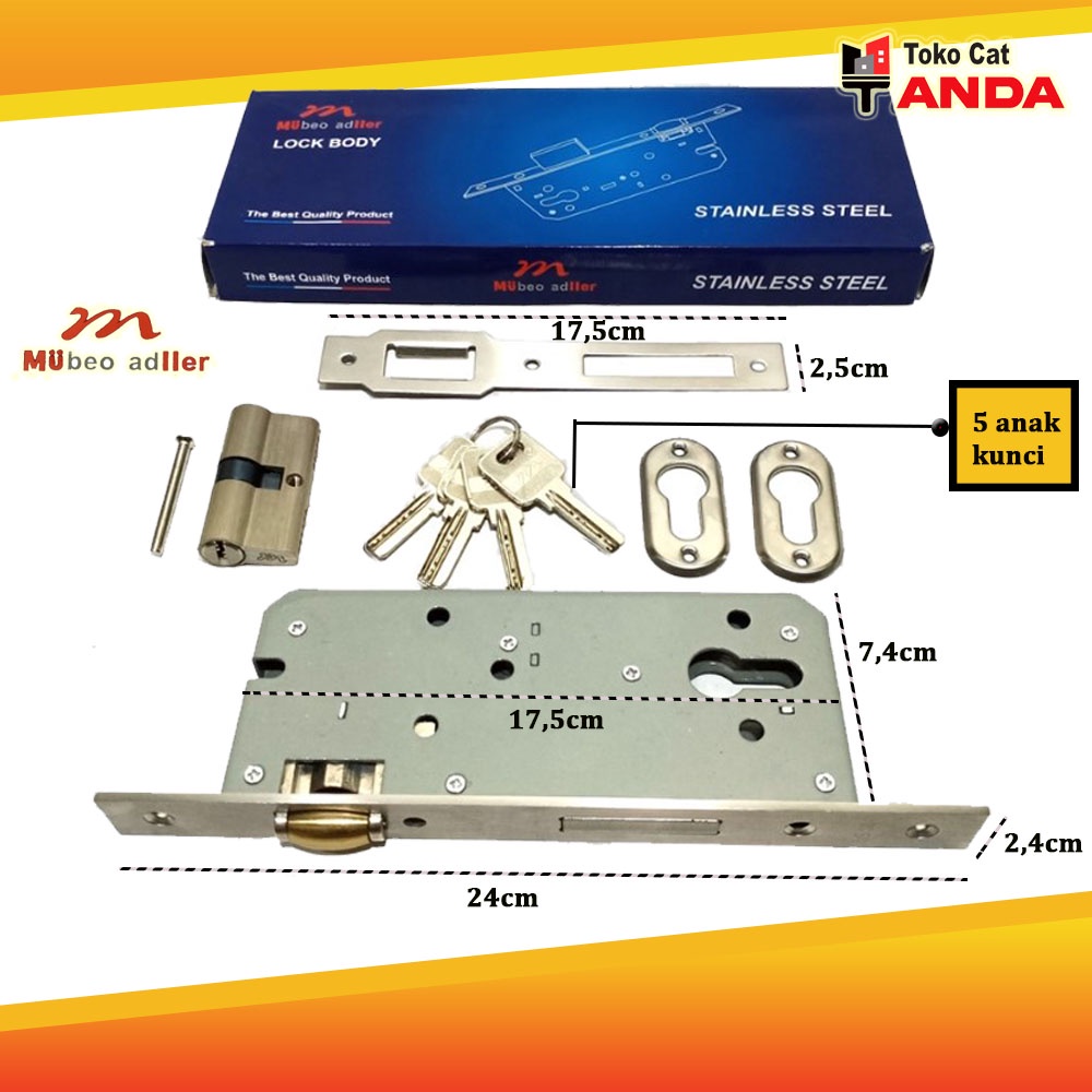 Body Kunci Muller - Kunci Muller - Body Kunci - Muller 304 ORIGINAL - Body Pellor Besar Pintu kupu t