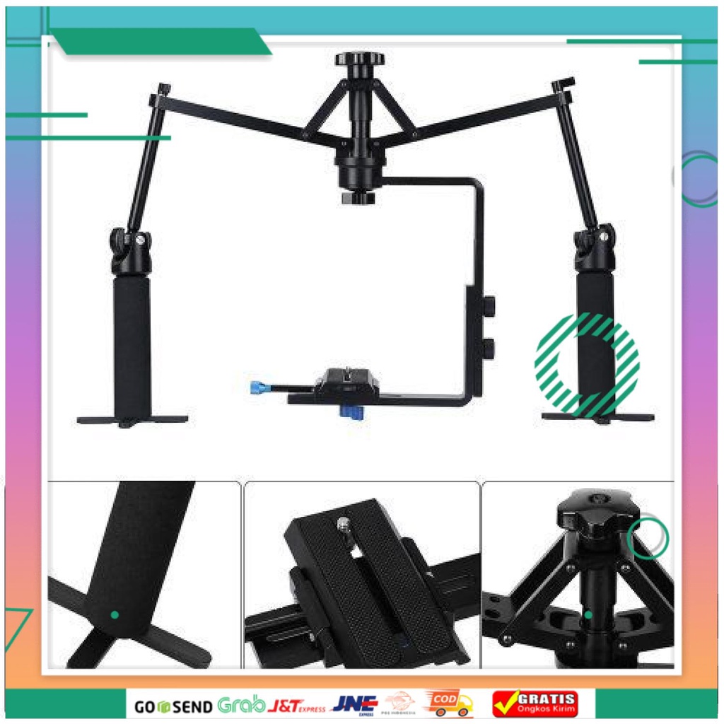 (BISA COD) FTIHSHPHandheld Stabilizer Camera Rig Gimbal 2-Axis for DSLR Canon Nikon Sony