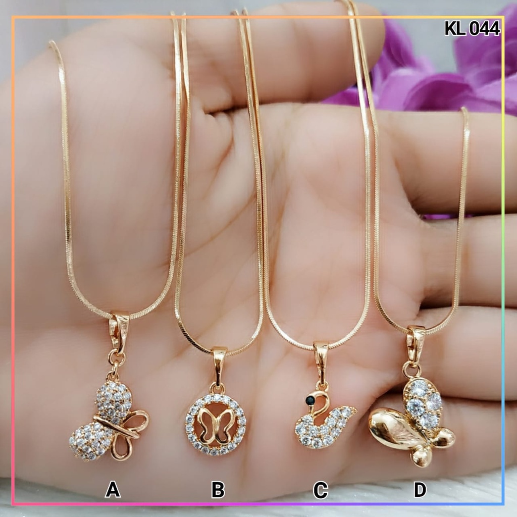 Kalung xuping kalung dewasa set liontin mewah kupu kupu premium KL 044 lapis emas gold