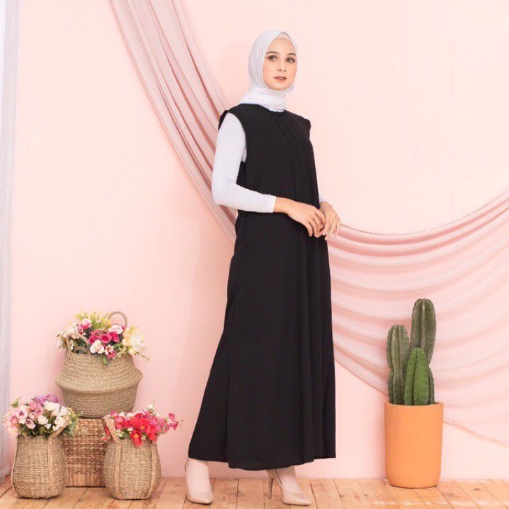 INNER LONG SPAN DRESS TANPA LENGAN JERSEY / INER DRES POLOS OUTER DRESS SPAN / INNER GAMIS WANITA