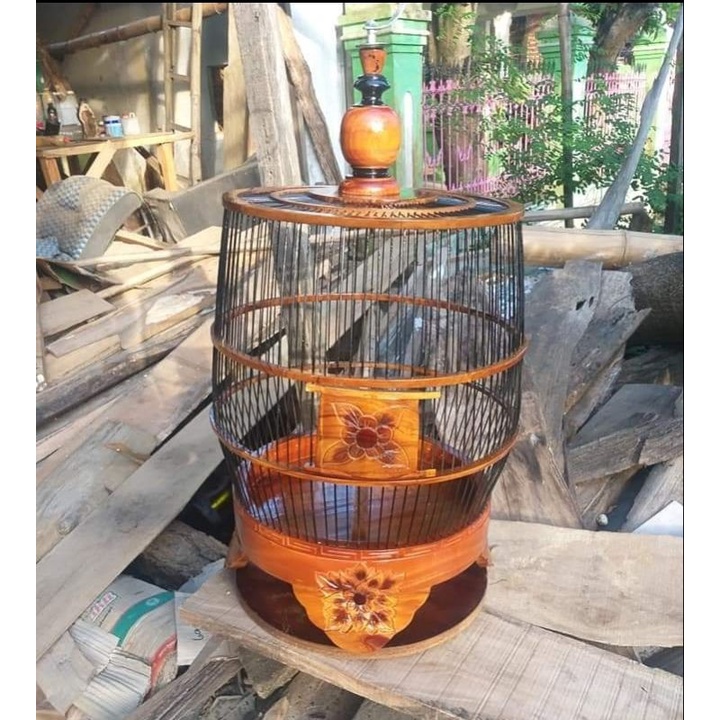 sangkar jemur perkutut kayu jati
