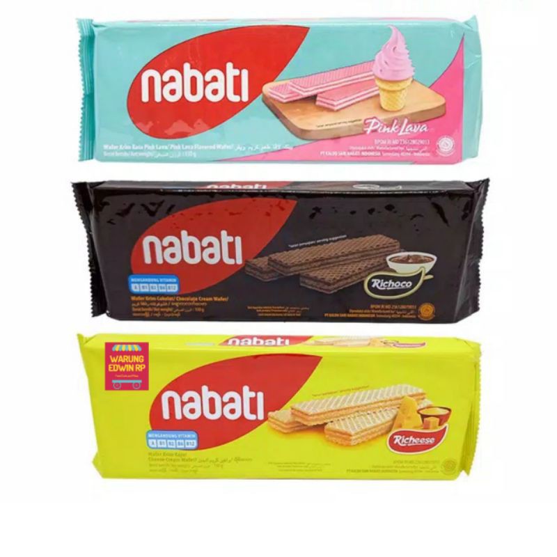 Nabati Richoco Biskuit Wafer Coklat Keju Pink Lava 130 Gr