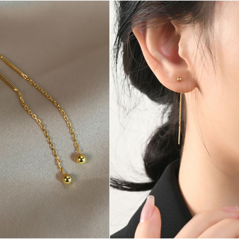 ( Terbaru) free Cincin Gold 1 pcs/New Arrival Anting Titanium wanita import Korea Style Original/Ant