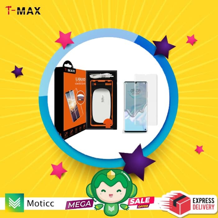 T-MAX Huawei P30 Pro UV Full Glue Tempered Glass Screen Protector